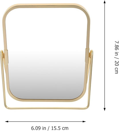 Mipcase Makeup Mirror, 360 Degree Swivel Vanity Mirror Portable Table Make Up Mirror for Bedroom Bathroom