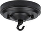 Light Canopy Kit, 5IN Chandelier Kit with Hook, Matte Black Ceiling Metal Canopy for Pendant Light, Grow Light, Plant, Max Load 33LBS