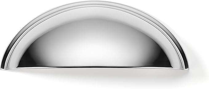 khtumeware 10 Pack 2-1/2" Drawer Pulls Polished Chrome Cabinet Cup Pulls Kitchen Hardware Cabinet Handles Drawer Handles Knobs 2.5 inch Hole Center