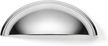 khtumeware 10 Pack 2-1/2" Drawer Pulls Polished Chrome Cabinet Cup Pulls Kitchen Hardware Cabinet Handles Drawer Handles Knobs 2.5 inch Hole Center