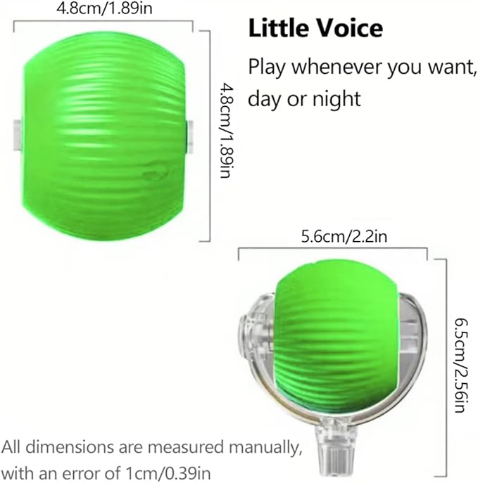 Interactive Cat Toys Ball for Indoor Cats, Self Moving Cat Toys Electric Rolling Balls, Realistic Mouse & Chase for Hunting and Exercise (Green)-Mewly Pet