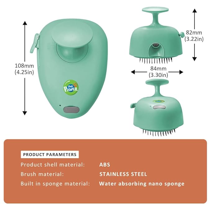 Cat Steam Brush for Shedding, 4 in 1 Rechargeable Steam Brush for Cats and Dogs, Anti-Static, Massage, Cleaning, Shedding & Combing All In One!-Mewly Pet