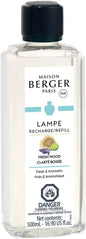 Maison Berger - Fresh Wood - Lampe Berger Fragrance Refill Oil for Home Diffusers - Luxury Air Freshener with Sandalwood, Amber & Lavender Notes - 16.9 Fl Oz (500ml)