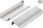 Ravinte Hardware 10 Pack Silver Cabinet Handles, 5 Inch (128mm) Finger Edge Pulls, 4 Inch Hole Center, Finger Pulls for Cabinets