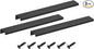 uxcell Cabinet Finger Edge Pull, 3pcs 250mm / 9.84" Aluminum Alloy Back Mount Hidden Cabinet Pulls Concealed Handle for Home Kitchen Drawer Cabinet, Black