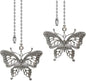 Ceiling Fan Pull Chain 12 inch Pull Chain Extension Fan Chain Extender Ceiling Fan Pulls Ornament with Ball Fan Chain Connector for Lighting Fans, 2 PACK (BUTTERFLY)