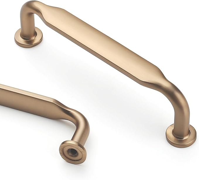 Asidrama 10 Pack 3 Inch(76mm) Champagne Bronze Kitchen Cabinet Handles, Cabinet Pulls Kitchen Cabinet Hardware for Cupboard Drawer Pulls