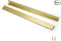 5 Pack 16" (400mm) Overall Length Overall Length Edge Finger Pull, Brushed Brass Aluminium Hidden Furniture Wardrobe Cabinet Drawer Pull Long Concealed Furniture Closet Door Handle, 3699S
