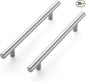 JOY DECOR 20 Pack 7.38 Inch Cabinet Pulls Kitchen Cabinet Handles with 5 Inch Hole Center Brushed Nickel Cabinet Hardware Stainless Steel Kitchen Drawer Pulls for Cabinets Cupboard, 128mm Hole Centers
