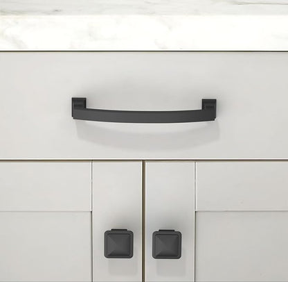 10 Pack Matte Black Cabinet Pulls 5 Inch(128mm) Kitchen Cabinet Handles Solid Zinc Alloy Cabinet Hardware Drawer Pulls