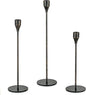 Black Candlestick Holders Taper: Tall Candle Holder Set of 3 Fireplace Mantle Decor Dinning Table Centerpiece Metal Candle Stand Halloween Decorations