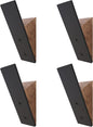 Homeforia Walnut Wood Coat Hooks, High End Walnut Wood & Black Metal Wall Mounted Coat Hooks, Mid-Century Modern Clothes Hooks, Heavy Duty Wooden Hooks for Hanging Coats, Hats, Towels & More, Set of 4