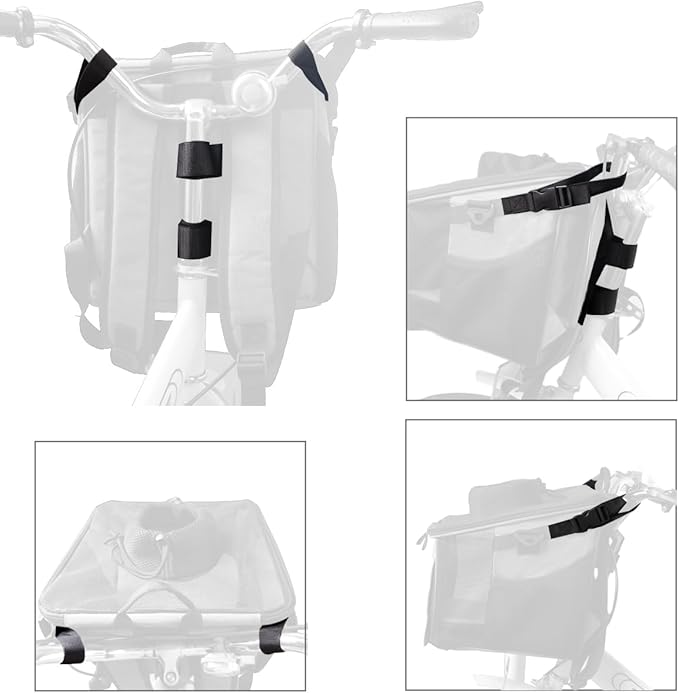 Pet Carrier Bicycle Basket Bag Pet Carrier/Booster Backpack for Dogs and Cats with Big Side Pockets,Comfy & Padded Shoulder Strap,Travel with Your Pet Safety（Titanium）-Mewly Pet