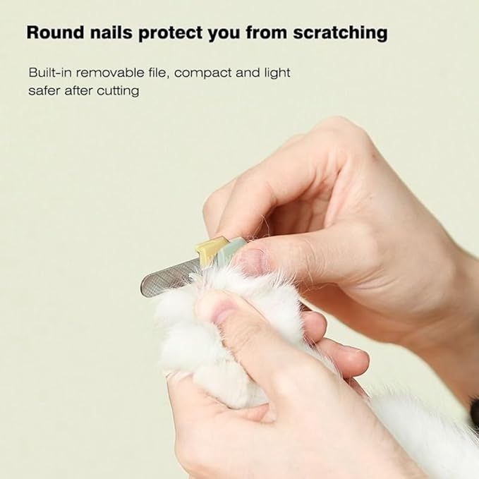 LED Pet Nail Clippers,Upgrade Cat Nail Clipper with Light,Cat Claw Trimmer Nail Clippers for Dogs,Trim Your Pets Nails Easy and Pain-Free Grooming Tool for Small Animals (Purple)-Mewly Pet