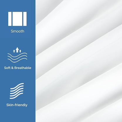 Bedecor Fitted Sheet for Air Mattress Inflate Without Disassembly Convenient & Firm Deep up to 21" White -King