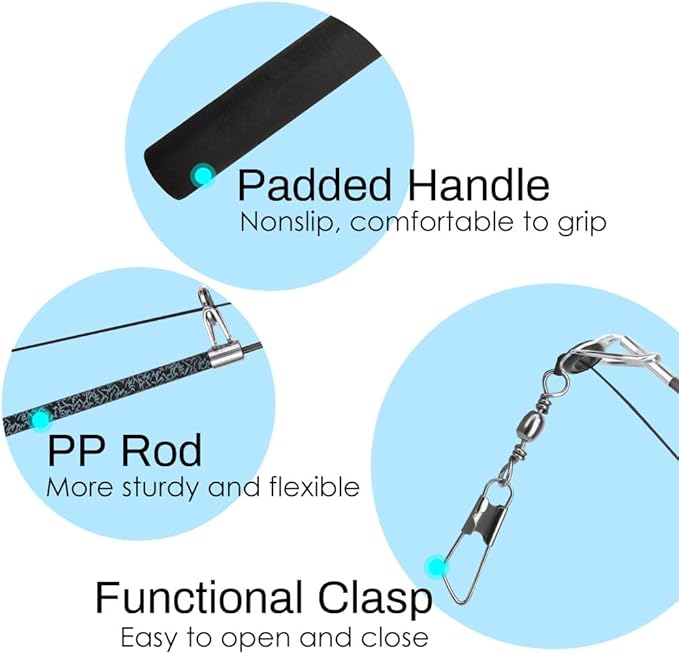 Pawaboo Cat Feather Toys, 4 Pack Interactive Cat Feather Teaser Wand Toys, Retractable Fishing Pole Wand Catcher Exerciser with Refill Fish, Dragonfly Worm with Bells, Fun Kitten Kitty Toy, Colorful-Mewly Pet