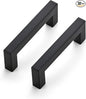 Ravinte 32 Pack 3-1/2 Inch Kitchen Square Cabinet Handles Matte Black Dresser Pulls Black Drawer Pulls Cabinet Hardware Kitchen Handles for Cupboard Drawers