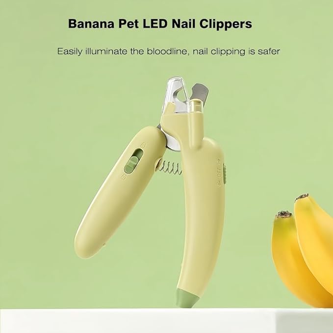 LED Pet Nail Clippers,Upgrade Cat Nail Clipper with Light,Cat Claw Trimmer Nail Clippers for Dogs,Trim Your Pets Nails Easy and Pain-Free Grooming Tool for Small Animals (Green)-Mewly Pet