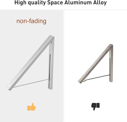 Valet Hook Drying Rack Clothes Hanger Folding Coat Racks Aluminum Home Storage Organiser Space Savers 2 Packs