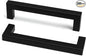 goldenwarm 200 Pack 5 Inch Black Cabinet Handles Matte Black Drawer Pulls Stainless Steel Cabinets Hardware Square Bar Modern for Kitchen Bathroom Cupboard
