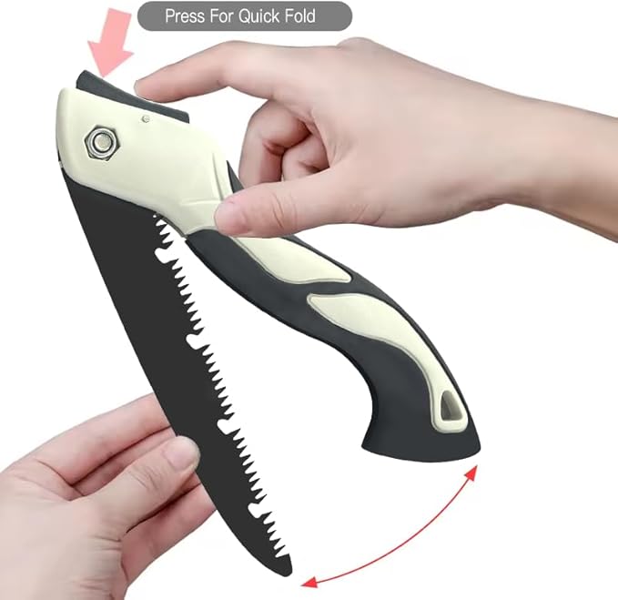 4 Piece Gardening Scissors Folding Saw and Pruner Set Sharp Hand Garden Clippers Set with Folding Pruner Saw-Mewly Pet