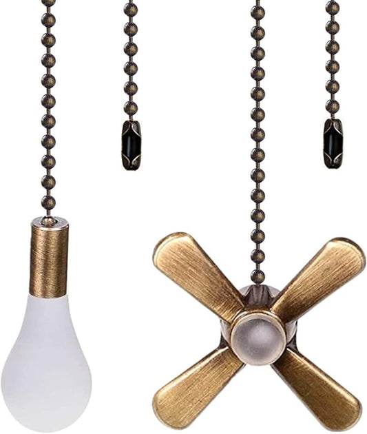 Ceiling Fan Pull Chains 13.6 Inches Fan Pulls 2 Pcs Ceiling Fan Pull Cord Fan Pull Set for Ceiling Fan Light and Lamps