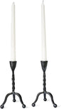 Black Taper Candle Holder Set of 2,Vintage Candle Sticks Holder Decor,Wrought Iron Candle Holder for Table Centerpiece,Halloween,Wedding,Christmas
