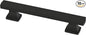 FRANKLIN BRASS Tiered Foot (10-Pack) Cabinet Handles 3-3/4" Hole Center Pulls | Matte Black Hardware Kitchen Door, Drawers, Dressers, Furniture P49573C-FB-B