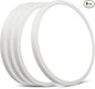 SunRider 4-Pack LED Flush Mount Ceiling Light Fixture, 6000K Cool White, 2400LM, 12 Inch 24W Modern White Round Flat Lamp, 240W Equiv. Non-Dimmable