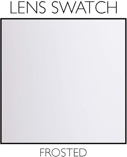 Design House 501338 Two-Light Square Frosted White Glass Semi-Flush Ceiling Mounted Light 11-inch, White