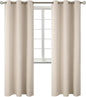 BGment Blackout Curtains - Grommet Thermal Insulated Room Darkening Bedroom and Living Room Curtains, Set of 2 Panels (38 x 84 Inch, Champagne)