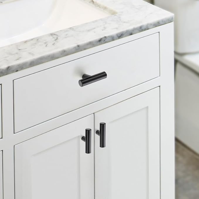 JOY DECOR 50 Pack Cabinet Knobs, Black Cabinet Handles, 2in Kitchen Cabinet Knobs, Single Hole Drawer Knobs for Dresser Drawers