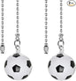 Ceiling Fan Pull Chain 12 inch Pull Chain Extension Fan Chain Extender Ceiling Fan Pulls Ornament with Ball Fan Chain Connector for Lighting Fans, 2 PACK (SOCCER BALL)
