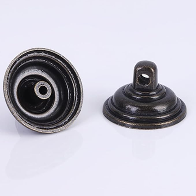 2PCS Retro Dresser Drawer Drop Bail Pulls Handles Classic Metal Swing Handles Hole Centers for Kitchen Bedroom Decoration (Brass)