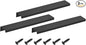 uxcell Cabinet Finger Edge Pull, 3pcs 200mm / 7.87" Aluminum Alloy Back Mount Hidden Cabinet Pulls Concealed Handle for Home Kitchen Drawer Cabinet, Black
