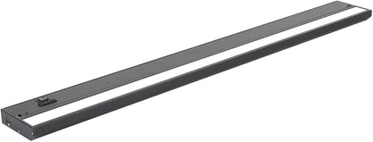 LED Under Cabinet Lighting Hardwired - 3CCT 32 Inch Black Finish - Undercabinet Lights for Kitchen - Linkable Undercounter Dimmable Plug in Light or Hard Wired - Under Counter Fixture Direct Wire