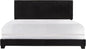 Crown Mark Erin Upholstered Panel Bed in Black, King