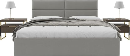 Vänt Upholstered Wall Panels - King/Cal King Size Wall Mounted Headboards - Zigrino Mineral - Twin/King - Set of 4 Panels (Each Individual Panel 39"x11.5")