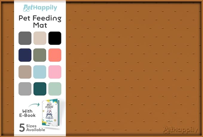 Dog Food Mat - 24x15 Raised Edges Dogs Mat for Food and Water Prevent Spill, Waterproof Cat Food Mats Protect Floors, Easy Clean Dog Bowl Mats for Food and Water, Silicone Pet Feeding Placemats-Mewly Pet