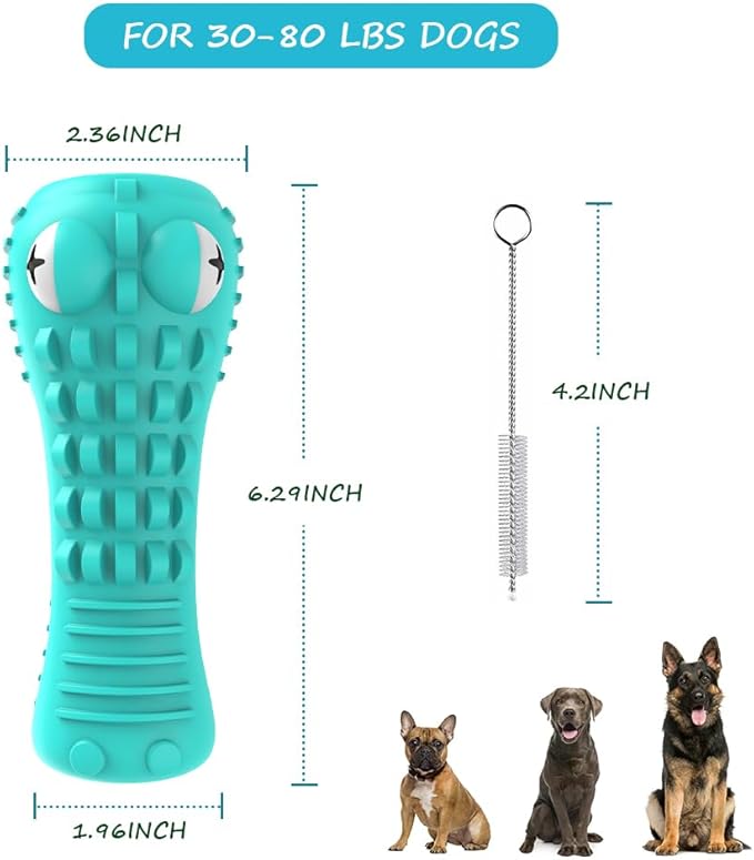 Dog Toys for Aggressive Chewers Large Medium Breed, Indestructible Dog Toothbrush Chew Toys, Squeaky Interactive Tough Extremely Durable, Dogs Toys to Keep Them Busy-Mewly Pet