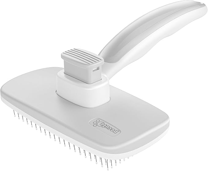 Pecute Self-Cleaning Slicker Brush for Dogs, Cats, Lightweight Dog Brush for Shedding Massaging Grooming, Cat Brush Gently Removes Loose Fur Undercoat for Small Dogs Cats Rabbits of All Hair Types-Mewly Pet