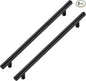 JOY DECOR 3 Pack Cabinet Handles, Black Cabinet Pulls, 8-3/4 in Hole Center Kitchen Hardware, Stainless Steel T Bar Handles for Dresser Drawers