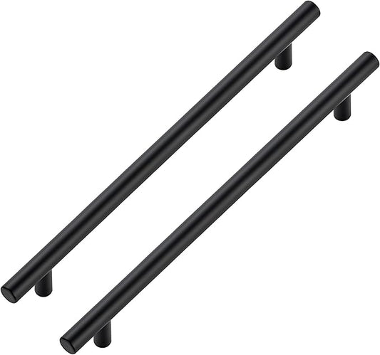 JOY DECOR 45 Pack Cabinet Handles, Black Cabinet Pulls, 8-3/4 in Hole Center Kitchen Hardware, Stainless Steel T Bar Handles for Dresser Drawers
