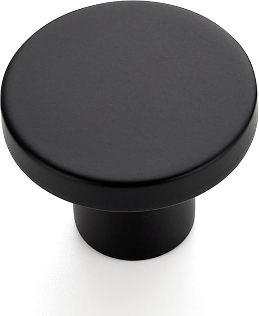 Ravinte 1 Pack Cabinet Knobs Black Kitchen Cabinet Knobs Round Dresser Drawer Pulls Closet Door Pulls 1-1/5 Inch