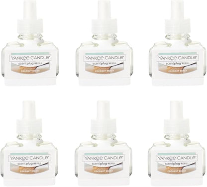 Yankee Candle Scent Plug Refill, Coconut Beach (Pack of 6)