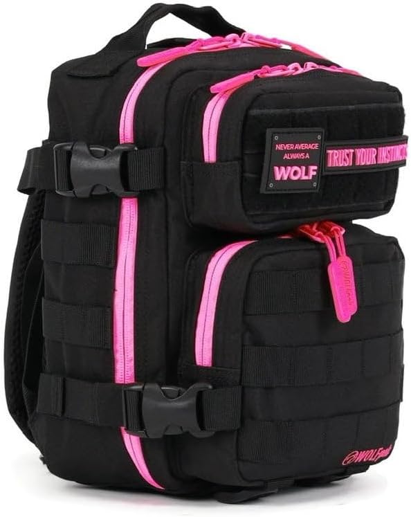 WOLFpak 9L Backpack Mini (Black Neon Pink)-Mewly Pet