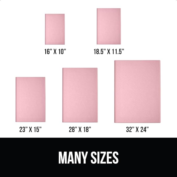 GORILLA GRIP 100% Waterproof Raised Edge BPA Free Silicone Pet Feeding Mat, Dog Cat Food Mats Contain Spills Protects Floors, Placemats for Cats and Dogs Water Bowl, Pets Accessories 16x10, Pink-Mewly Pet