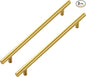 JOY DECOR 3 Pack Cabinet Handles, Gold Cabinet Pulls, 8-3/4 in Hole Center Kitchen Cabinet Handles, Stainless Steel T Bar Handles for Dresser Drawers