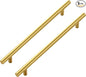JOY DECOR 5 Pack Cabinet Handles, Gold Cabinet Pulls, 8-3/4 in Hole Center Kitchen Cabinet Handles, Stainless Steel T Bar Handles for Dresser Drawers