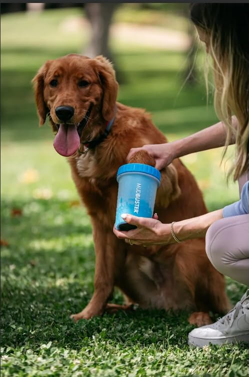 Dexas MudBuster Portable Dog Paw Cleaner, Medium, Blue - Premium Quality Pet Supplies and Accessories-Mewly Pet
